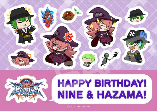 File:Hazama and Nine Birthday Party 2019 Sticker.jpg
