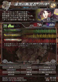 Card back<br><i>Dwelling in the false light by the "Imperator's" power, she became a soldier under the Imperator's direct control as a Wing of Justice. To convict a traitor to the Novus Orbis Librarium, she dives into the Ikagura region. However, those wings were dyed in darkness...</i>